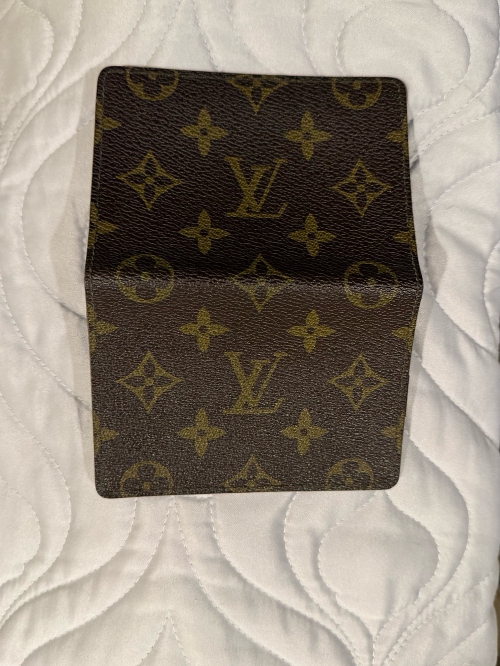 Louis Vuitton Brown Leather Card Case Wallet